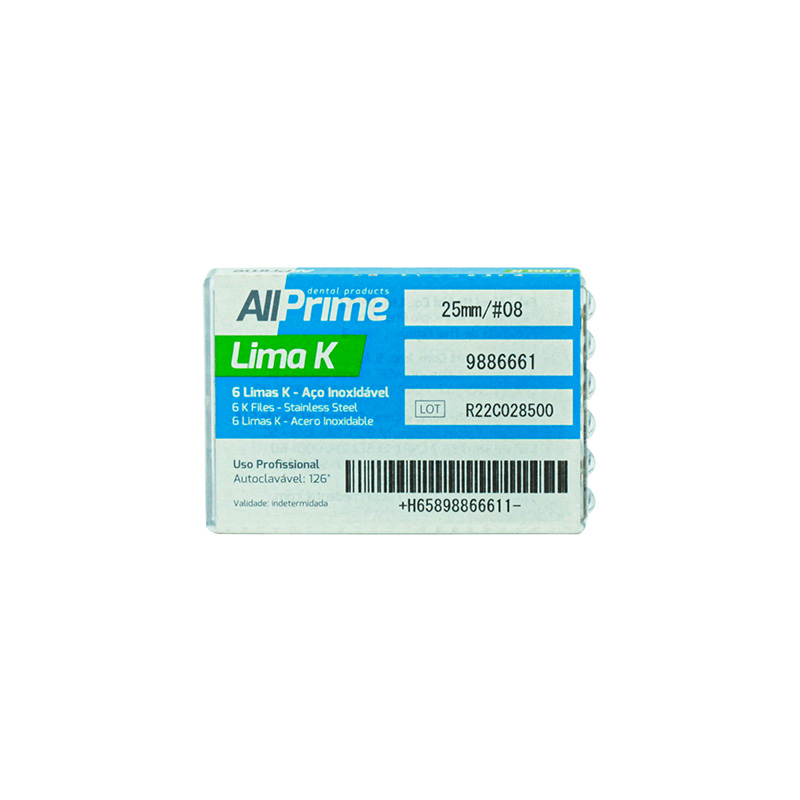 Lima K 25 mm Nº 8 6unid. - AllPrime
