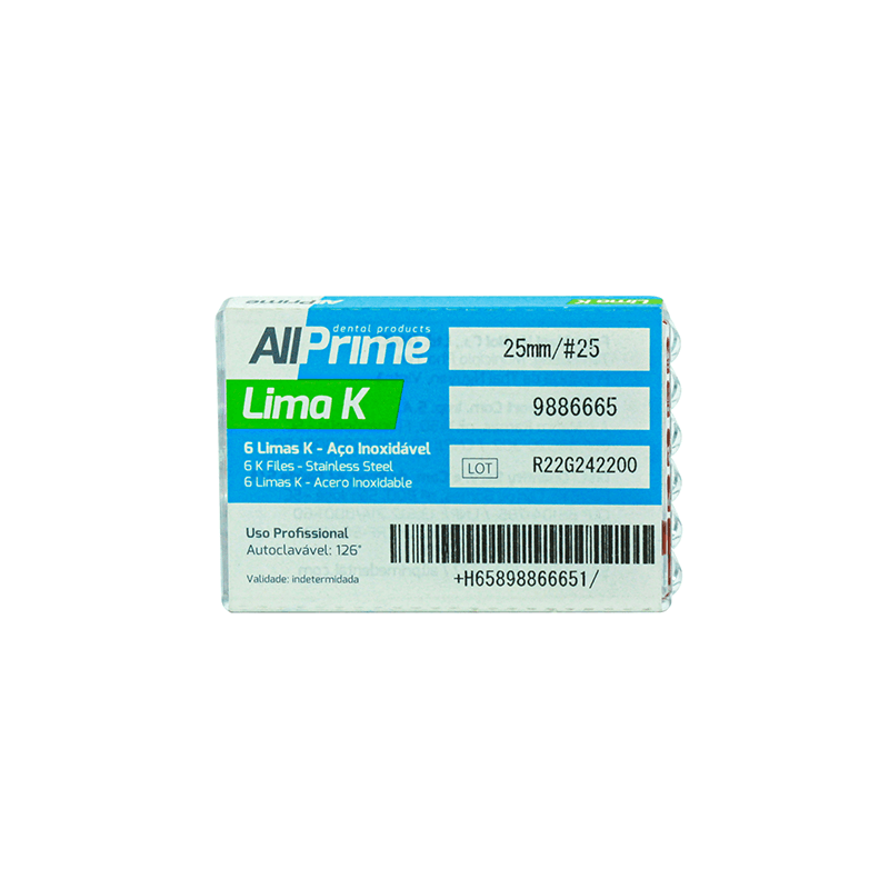 Lima K 25 mm Nº 25 - 6unid. - AllPrime