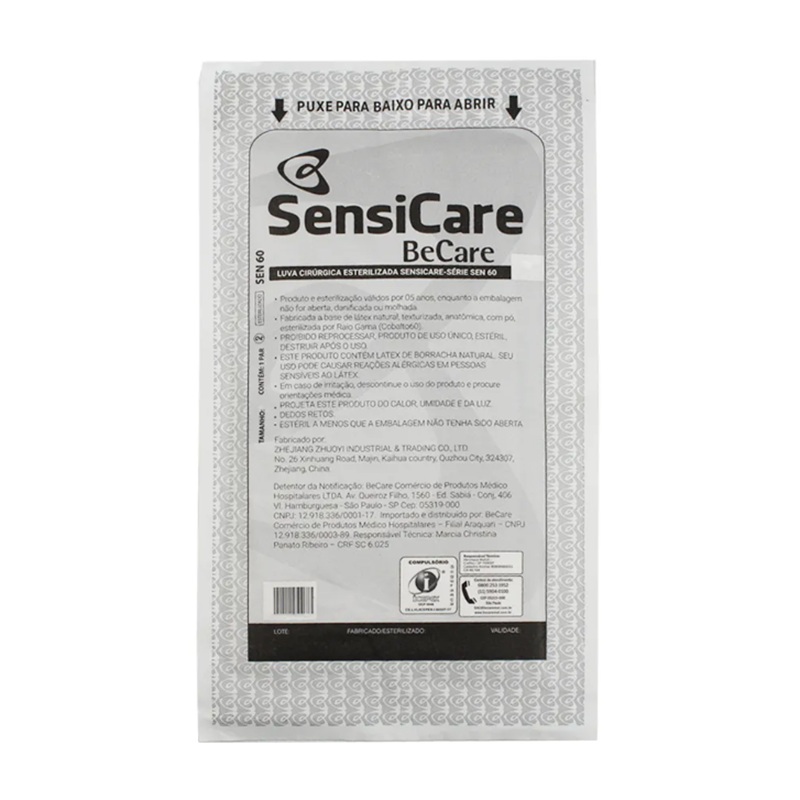 Luva Látex Cirúrgica Estéril com Pó Sensicare GG - Be Care