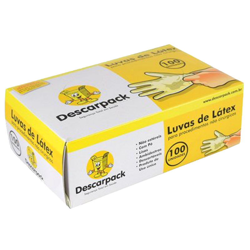 Clique na imagem para ampliar Luva Látex p/ Procedimento com Pó