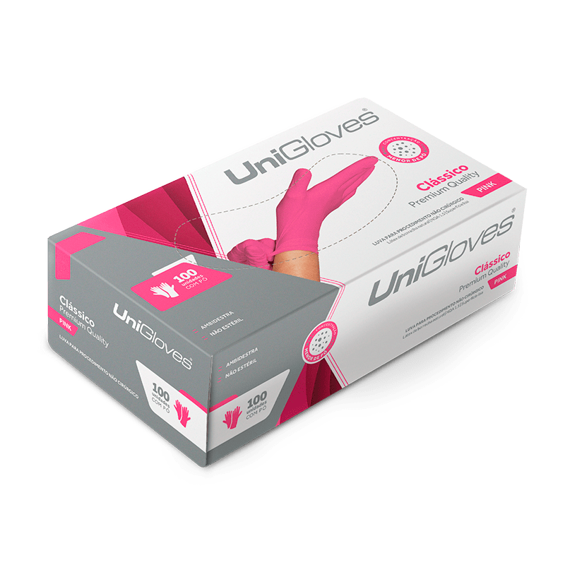 Clique na imagem para ampliar Luva Pink Látex p/ Procedimento Clássico Premium Quality