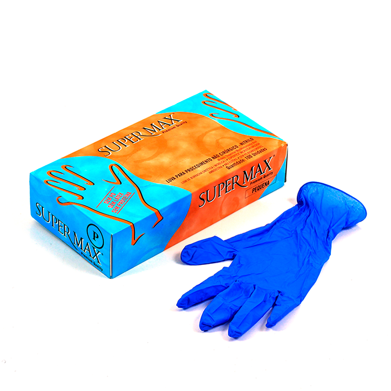 Clique na imagem para ampliar Luva Nitrílica p/ Procedimento s/ Pó Azul