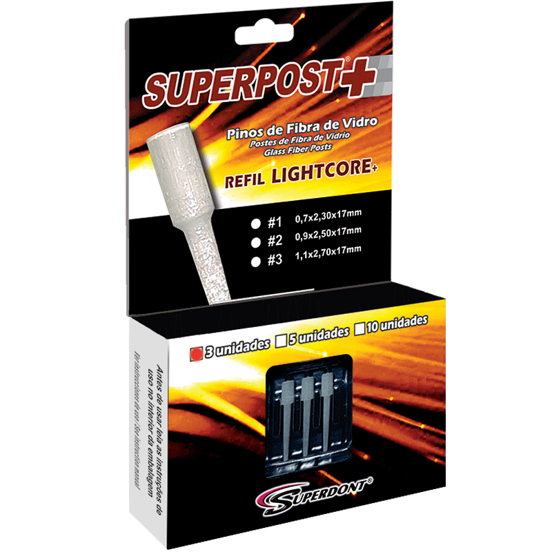 Clique na imagem para ampliar Pino de Fibra de Vidro Superpost+ Lightcore Refil - 3 Pinos