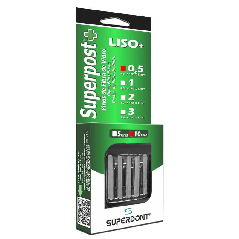 Pino de Fibra de Vidro Superpost+ Liso Refil Nº 0,5 - Superdont