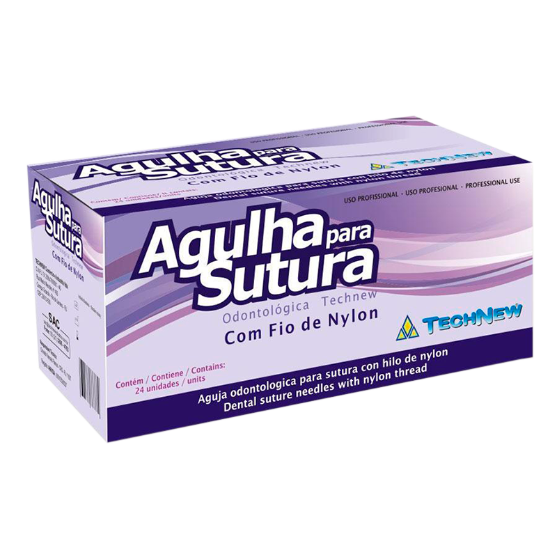 Clique na imagem para ampliar Fio de Sutura Nylon - Ag. 1,5cm Triangular