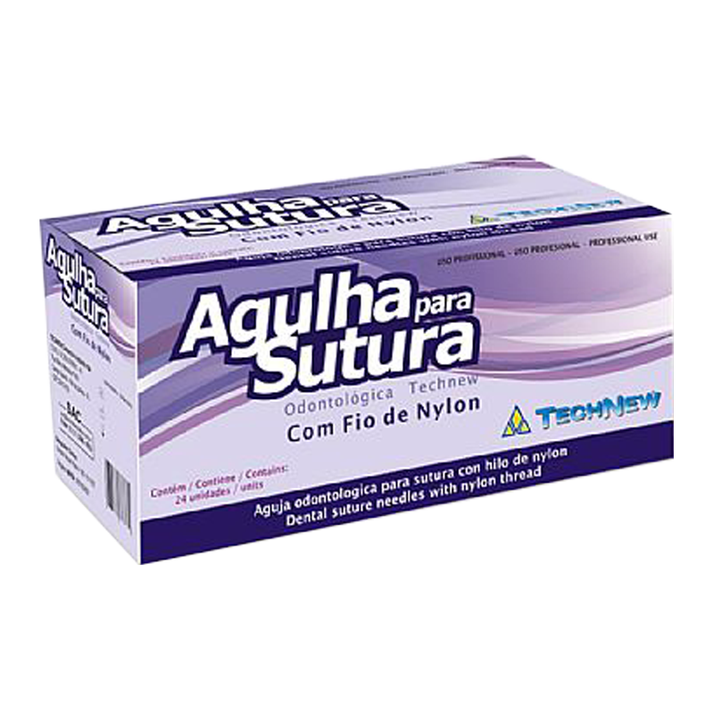 Clique na imagem para ampliar Fio de Sutura Nylon - Ag. 1,5cm Triangular