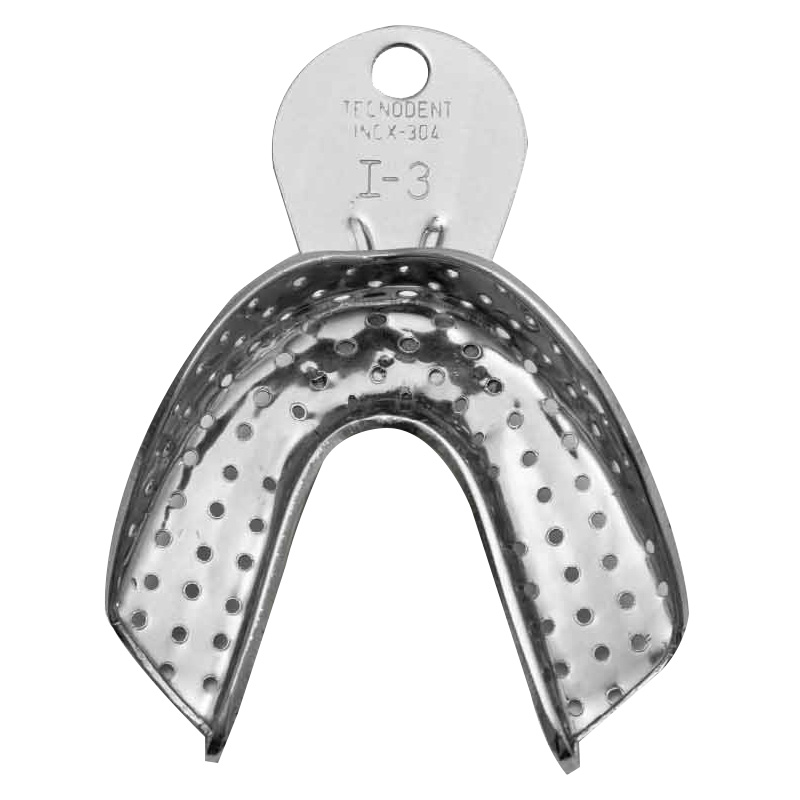 Moldeira Inox Adulto Perfurada I3 - 01 Unidade - Tecnodent