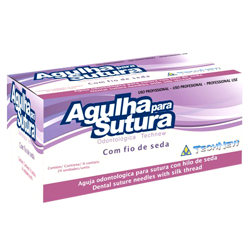 Clique na imagem para ampliar Fio de Sutura Seda - Ag. 1/2 1,7cm Triangular