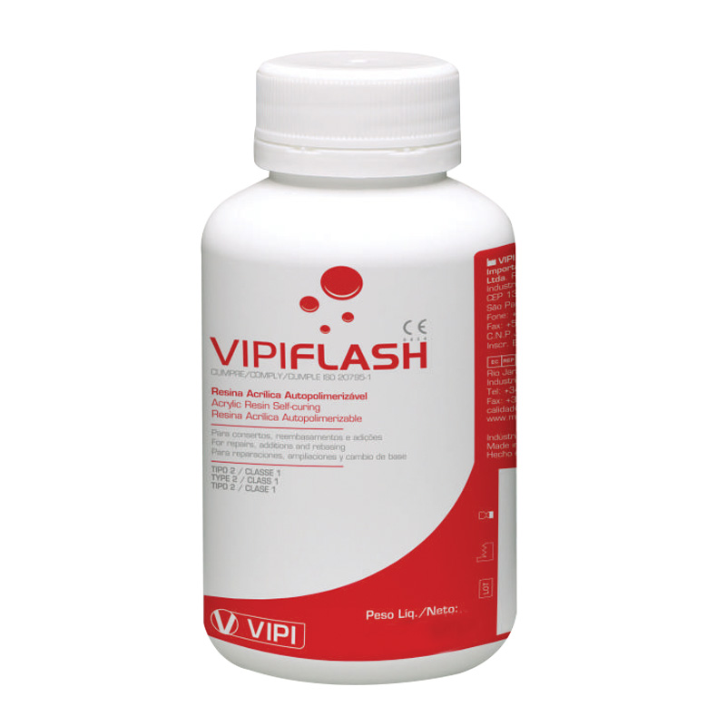 Resina Acrílica Autopolimerizável Flash Pó 1 kg - VIPI