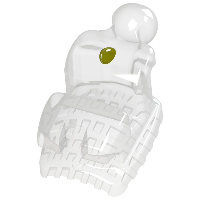 Bráquete Cerâmico PolySafira Roth 0,022'' - Dente 35, 45 com gancho - Reposição - Morelli