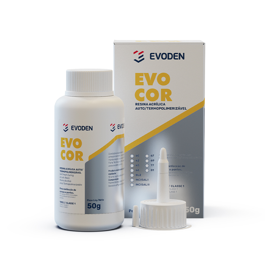Resina Acrílica Bivalente Evocor 60 50G - Evoden