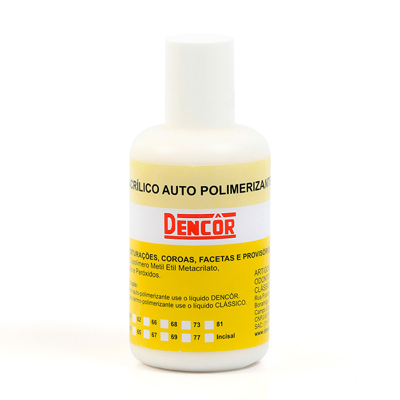 Resina Acrílica Dencôr em Pó cor 60 78g - Clássico