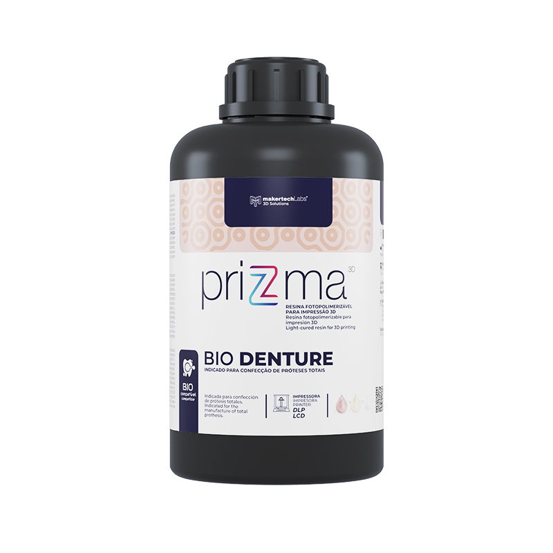 Resina para Impressora 3D Prizma Bio Denture Rosa Médio 250G - Makertech Labs